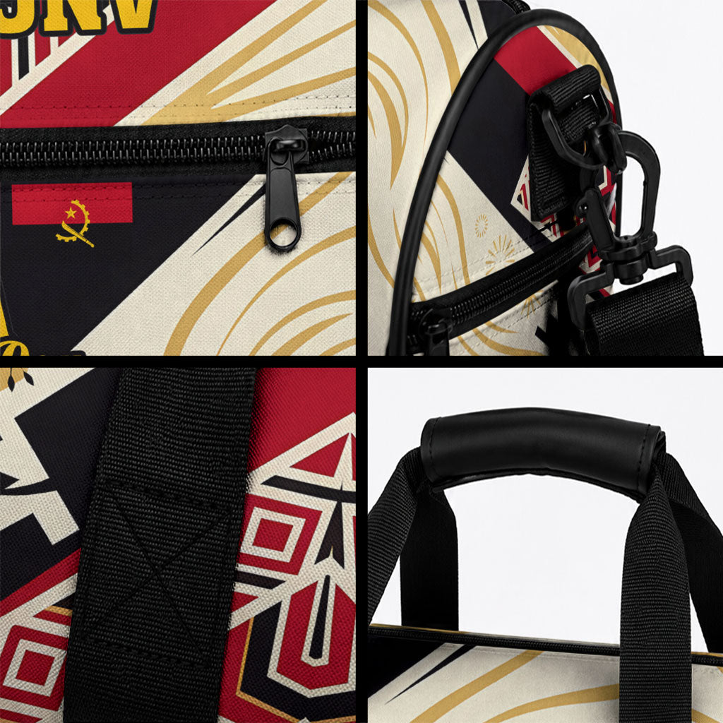 Angola Independence Day Antelope Duffle Bag Flag Coat Of Arms Geometric African