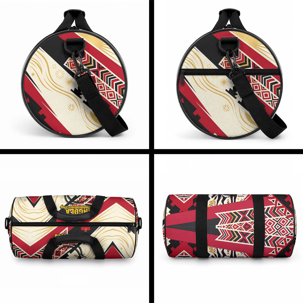 Angola Independence Day Antelope Duffle Bag Flag Coat Of Arms Geometric African