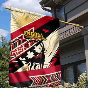 Angola Independence Day Antelope Garden Flag Flag Coat Of Arms Geometric African