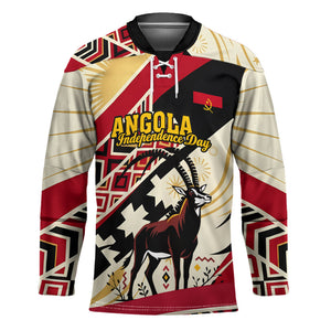 Angola Independence Day Antelope Hockey Jersey Flag Coat Of Arms Geometric African