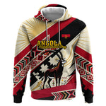 Angola Independence Day Antelope Hoodie Flag Coat Of Arms Geometric African