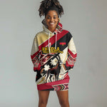 Angola Independence Day Antelope Hoodie Dress Flag Coat Of Arms Geometric African