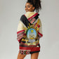 Angola Independence Day Antelope Hoodie Dress Flag Coat Of Arms Geometric African
