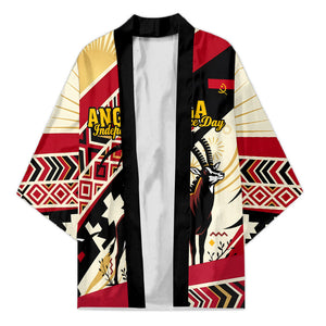 Angola Independence Day Antelope Kimono Flag Coat Of Arms Geometric African