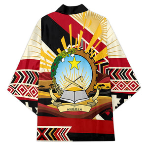 Angola Independence Day Antelope Kimono Flag Coat Of Arms Geometric African