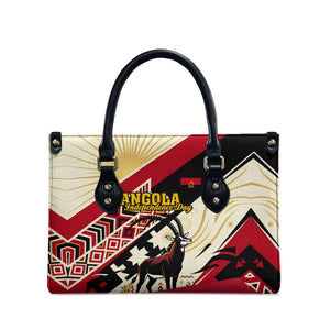 Angola Independence Day Antelope Leather Bag Flag Coat Of Arms Geometric African