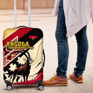 Angola Independence Day Antelope Luggage Cover Flag Coat Of Arms Geometric African