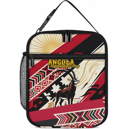 Angola Independence Day Antelope Lunch Bag Flag Coat Of Arms Geometric African