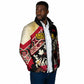 Angola Independence Day Antelope Padded Jacket Flag Coat Of Arms Geometric African