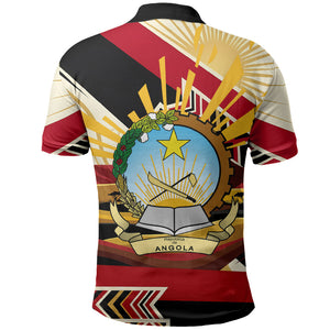 Angola Independence Day Antelope Polo Shirt Flag Coat Of Arms Geometric African