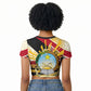 Angola Independence Day Antelope Raglan Cropped T shirt Flag Coat Of Arms Geometric African