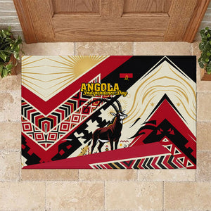 Angola Independence Day Antelope Rubber Doormat Flag Coat Of Arms Geometric African
