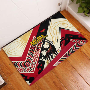 Angola Independence Day Antelope Rubber Doormat Flag Coat Of Arms Geometric African