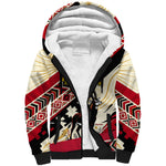 Angola Independence Day Antelope Sherpa Hoodie Flag Coat Of Arms Geometric African