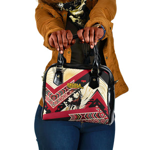 Angola Independence Day Antelope Shoulder Handbag Flag Coat Of Arms Geometric African