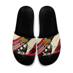 Angola Independence Day Antelope Slide Sandals Flag Coat Of Arms Geometric African