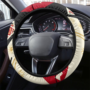 Angola Independence Day Antelope Steering Wheel Cover Flag Coat Of Arms Geometric African