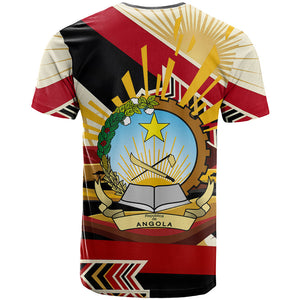 Angola Independence Day Antelope T shirt Flag Coat Of Arms Geometric African