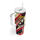 Angola Independence Day Antelope Tumbler With Handle Flag Coat Of Arms Geometric African