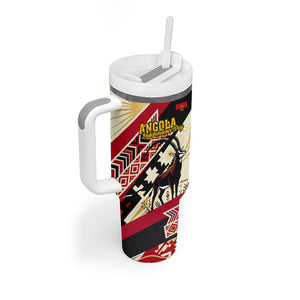 Angola Independence Day Antelope Tumbler With Handle Flag Coat Of Arms Geometric African