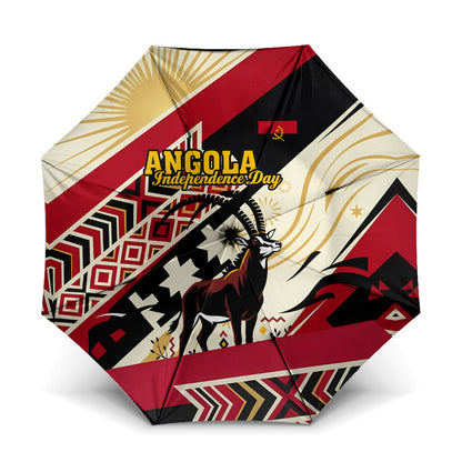 Angola Independence Day Antelope Umbrella Flag Coat Of Arms Geometric African