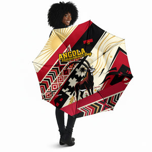 Angola Independence Day Antelope Umbrella Flag Coat Of Arms Geometric African