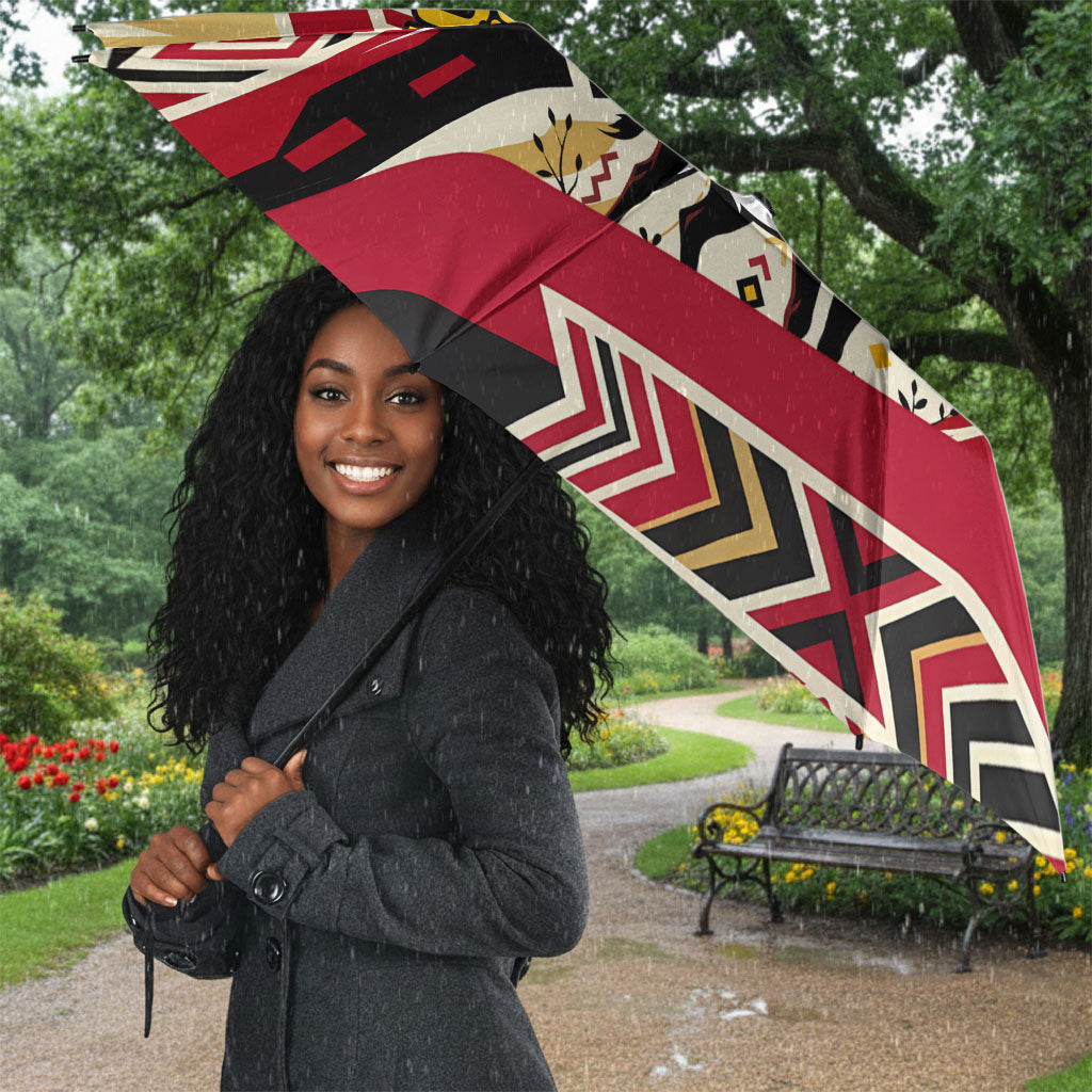Angola Independence Day Antelope Umbrella Flag Coat Of Arms Geometric African