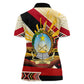 Angola Independence Day Antelope Women Polo Shirt Flag Coat Of Arms Geometric African