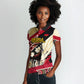 Angola Independence Day Antelope Women Polo Shirt Flag Coat Of Arms Geometric African