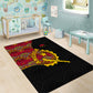 Angola Independence Day Area Rug Black Red Flag Coat Of Arms Tribal Geometric