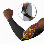 Angola Independence Day Arm Sleeves Black Red Flag Coat Of Arms Tribal Geometric