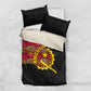 Angola Independence Day Bedding Set Black Red Flag Coat Of Arms Tribal Geometric
