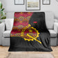 Angola Independence Day Blanket Black Red Flag Coat Of Arms Tribal Geometric