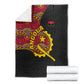 Angola Independence Day Blanket Black Red Flag Coat Of Arms Tribal Geometric