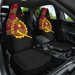 Angola Independence Day Car Seat Cover Black Red Flag Coat Of Arms Tribal Geometric