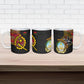 Angola Independence Day Ceramic Mug Black Red Flag Coat Of Arms Tribal Geometric