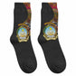 Angola Independence Day Crew Socks Black Red Flag Coat Of Arms Tribal Geometric