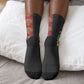 Angola Independence Day Crew Socks Black Red Flag Coat Of Arms Tribal Geometric