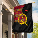 Angola Independence Day Garden Flag Black Red Flag Coat Of Arms Tribal Geometric