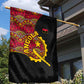 Angola Independence Day Garden Flag Black Red Flag Coat Of Arms Tribal Geometric