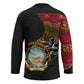 Angola Independence Day Hockey Jersey Black Red Flag Coat Of Arms Tribal Geometric