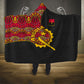 Angola Independence Day Hooded Blanket Black Red Flag Coat Of Arms Tribal Geometric