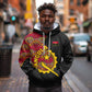 Angola Independence Day Hoodie Black Red Flag Coat Of Arms Tribal Geometric