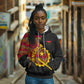 Angola Independence Day Hoodie Black Red Flag Coat Of Arms Tribal Geometric
