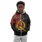 Angola Independence Day Kid Hoodie Black Red Flag Coat Of Arms Tribal Geometric