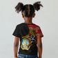 Angola Independence Day Kid T shirt Black Red Flag Coat Of Arms Tribal Geometric