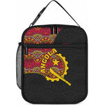 Angola Independence Day Lunch Bag Black Red Flag Coat Of Arms Tribal Geometric