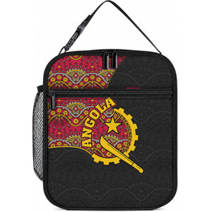 Angola Independence Day Lunch Bag Black Red Flag Coat Of Arms Tribal Geometric