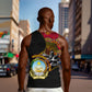 Angola Independence Day Men Tank Top Black Red Flag Coat Of Arms Tribal Geometric