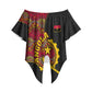 Angola Independence Day Off Shoulder Wrap Waist Top Black Red Flag Coat Of Arms Tribal Geometric